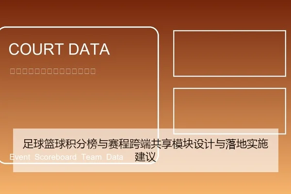 足球篮球积分榜与赛程跨端共享模块设计与落地实施建议